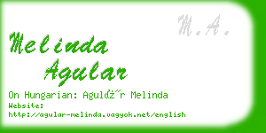 melinda agular business card